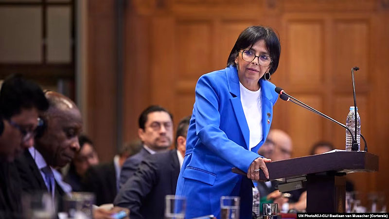 Vicepresidenta Rodríguez defiende posición de Venezuela sobre El Esequibo ante la CIJ